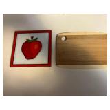 OSTER Designer Adjustable Height Can Opener/Knife Sharpener - GE Electric Slicing Knife - Core Cutting Board with Apple Tile