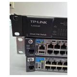 HP | Two ProCurve  Ethernet Network Switch  & TP-LINK | Smart POE Switch
