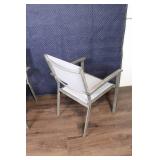 Pair of Outdoor Patio Chairs with Grey Frames
