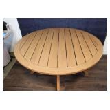 Round Wooden Outdoor Patio Table