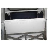 Outdoor Metal Canopy Sofa with Cushions