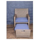 5-Piece Wicker Patio Set with Cushions