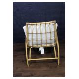 Bamboo Lounge Chair and Ottoman Set with Cushions