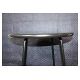 Set of 2 Black Metal Patio Chairs with Small Round Table