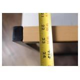 Set of 2 Modern Bar Stools with White Fabric and Metal Frame