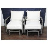 Pair of Outdoor Patio Lounge Chairs with Cushions Pair of Outdoor Patio Lounge Chairs with Cushions
