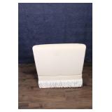 Vintage Beige Lounge Chair with Fringe Detailing