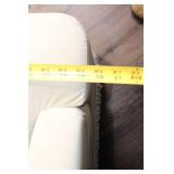 Vintage Beige Lounge Chair with Fringe Detailing