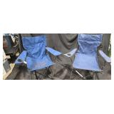 Pair of Blue Folding Camping Chairs