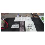 Assorted Decorative Wooden Signs