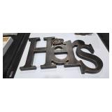 HIS Wooden Sign with Crown