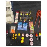 Fishing Tackle Box & Gear Lot