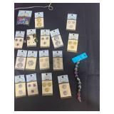 Craft Buttons, Keychains & Beads Lot