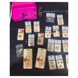 Craft Buttons, Keychains & Beads Lot