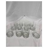 Set of 12 Wavy Glass Tumblers