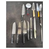 Assorted Kitchen Knives & Utensils
