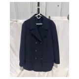 Navy Blue Double-Breasted Peacoat