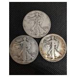 Walking Liberty Half Dollars - 3 Coins (2)1942,1935