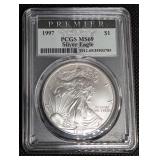 American Silver Eagle 1997 PCGS MS69 $1 Silver Dollar