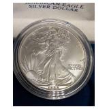 American Eagle Silver Dollar 1 oz - Blue Velvet Presentation Box