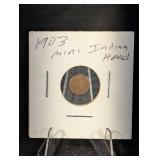 1903 Mini Indian Head Cent - Miniature Coin Card Mount