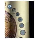 UNITED STATES 20th CENTURY COINS Poster & Bicentennial Constitution Covers Set