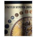 UNITED STATES 20th CENTURY COINS Poster & Bicentennial Constitution Covers Set