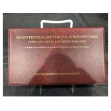 UNITED STATES 20th CENTURY COINS Poster & Bicentennial Constitution Covers Set