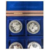 American History Commemorative Coin Set in Wood Case (12 Silver Rounds)