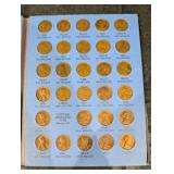 Lincoln Cent Collection on Blue Album Pages - 1941-1962 Mint Marks (D/S)