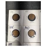 US Indian Head Cents Collection - Assorted Dates, Late 1800s to Early 1900s