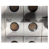 US Indian Head Cents Collection - Assorted Dates, Late 1800s to Early 1900s