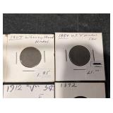 V Nickel Coins - Assorted Years Collection 1891-1912