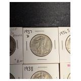 Walking Liberty Half Dollars - Assorted Years (Lot of 7)