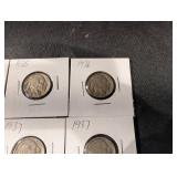Buffalo Nickels 1934-1937 (16 Coins)