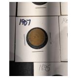 Indian Head Cent Set - 22 Assorted Dates (1860s-1909) in 2x2 Holders