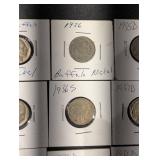 Buffalo Nickel Collection - 1934-1937 US Five-Cent Nickels (D/S Mintmarks)