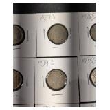 Buffalo Nickel Collection - 1934-1937 US Five-Cent Nickels (D/S Mintmarks)