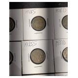 Buffalo Nickel Collection - 1934-1937 US Five-Cent Nickels (D/S Mintmarks)