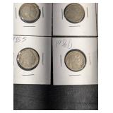 Buffalo Nickel Collection - 1934-1937 US Five-Cent Nickels (D/S Mintmarks)