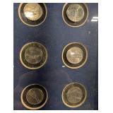 Six United States Nickels - Blue Frame Display