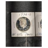 Kennedy Half Dollar - Proof Cameo Silver - 3 Coins in Carded Holders