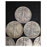 Walking Liberty Half Dollars - 1939-1945 Lot Of 10