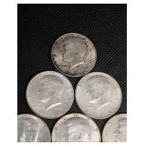 Kennedy Half Dollars 1964 - 10 Coins - 90% Silver