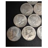Kennedy Half Dollars 1964 - 15 Coins - 90% Silver