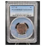 PCGS 1977-D Lincoln Cent - Brilliant Uncirculated (BU)