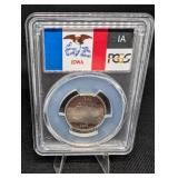 PCGS PR69DCAM 2004-S Iowa Silver Quarter 25C Proof Coin