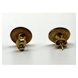 Cat's Eye Agate Pendant & Stud Earrings