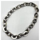 David Yurman 925 Sterling Silver Oval Link Necklace