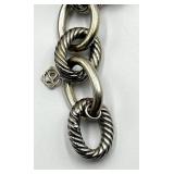 David Yurman 925 Sterling Silver Oval Link Necklace